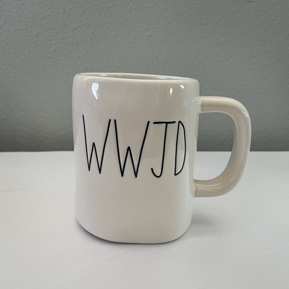 Rae Dunn Mug WWJD - What Would Jesus Do ✝️